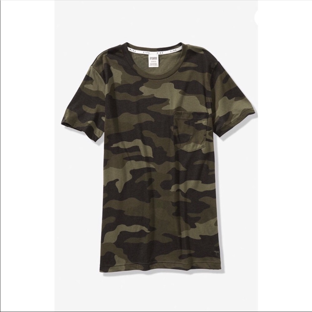 Victoria secret pink camo shirt